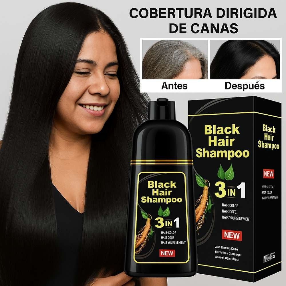 Champú Colorante 3 en 1 - Cubre Canas y Cuida tu Cabello