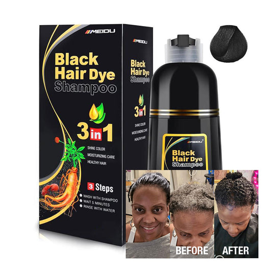 3-in-1 Dark Hair Dye Shampoo - Cover Gray and Care for your Hair - FREE SHIPPING