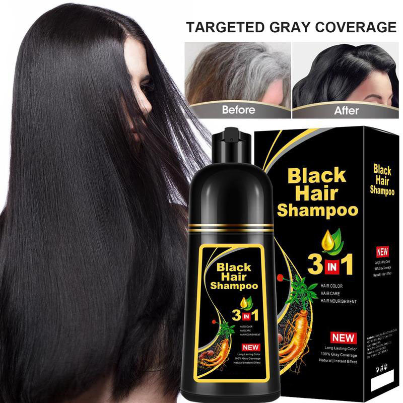 3-in-1 Dark Hair Dye Shampoo - Cover Gray and Care for your Hair - FREE SHIPPING