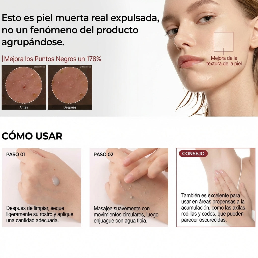 Exfoliante Facial de Arroz - Hidratante y Reparador