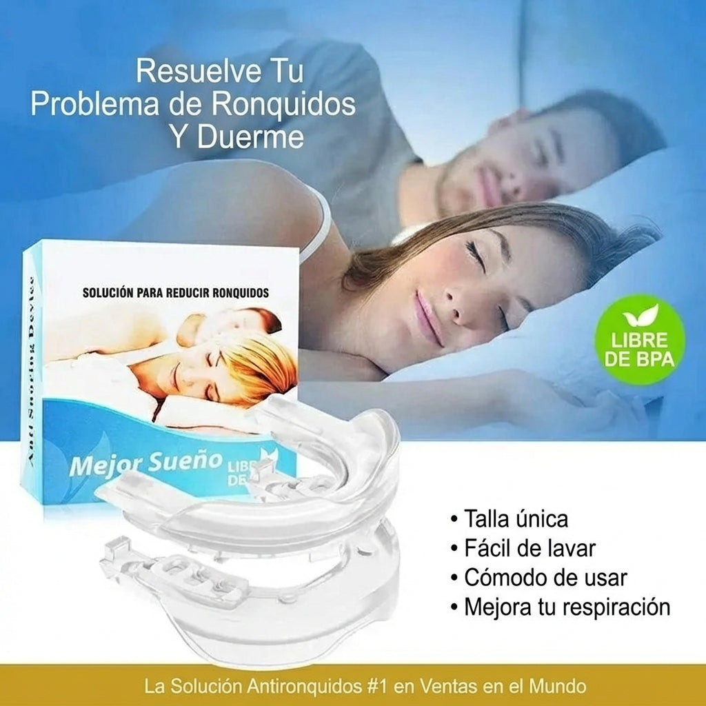 Protector Bucal Anti Ronquidos y Bruxismo (Silicona Moldeable)