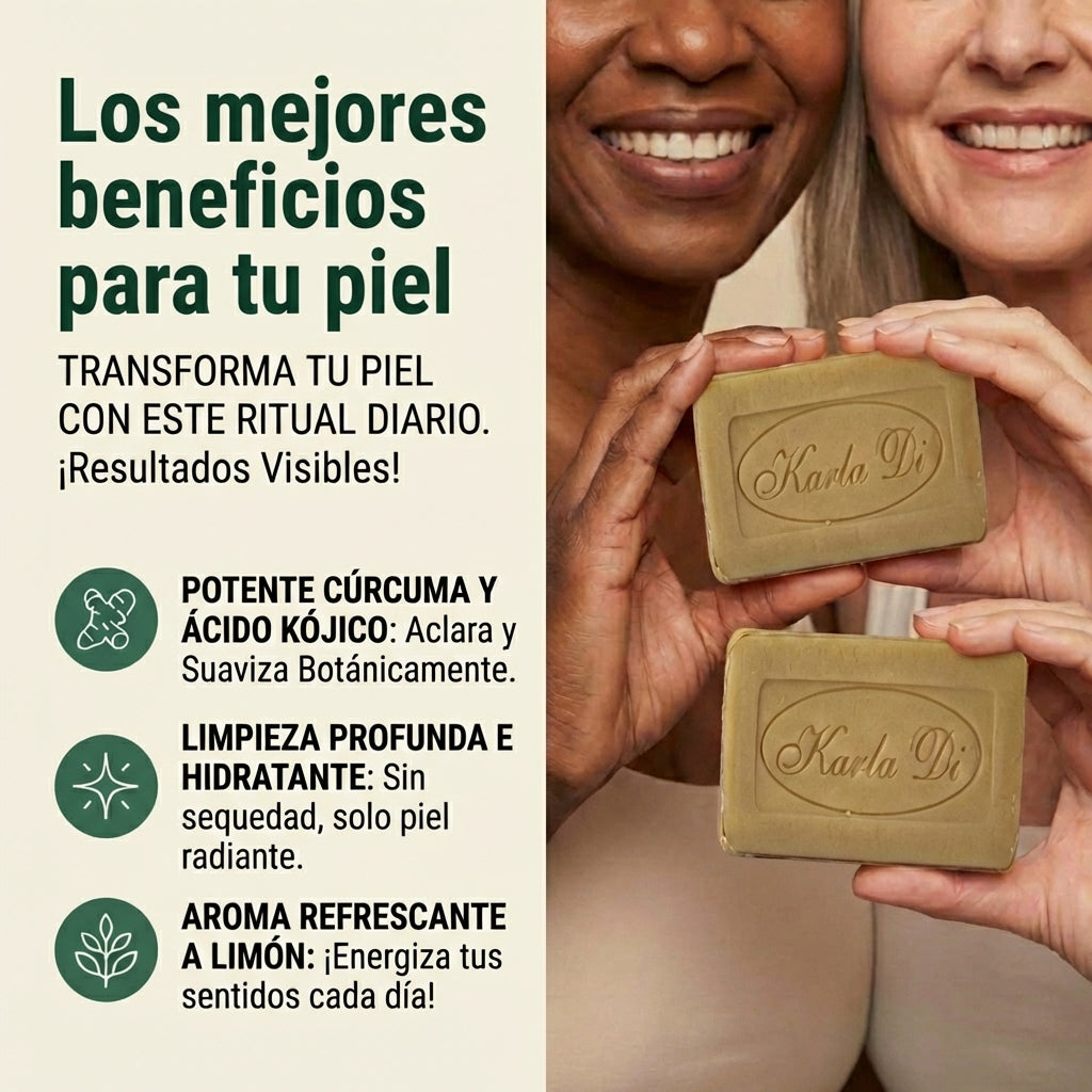 Jabón Cúrcuma + Ácido Kójico para Manchas y Tono Uniforme