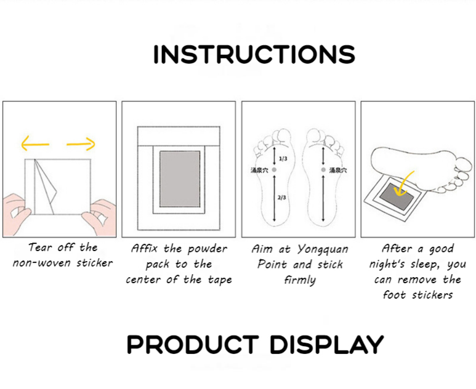 Parches Relajantes para Pies con Artemisa (10 pares) – Descanso Nocturno