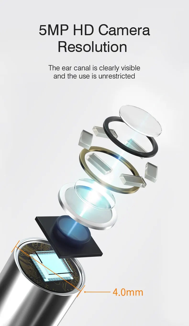 Cámara Otoscopio WiFi HD para Limpieza de Oídos (Ves en Vivo)